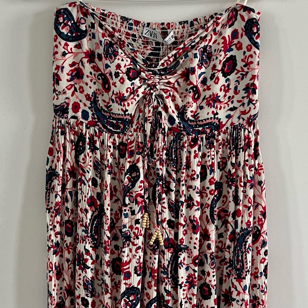 🆕 NWT ZARA Sleeveless Maxi Dress | Paisley Print | Size M